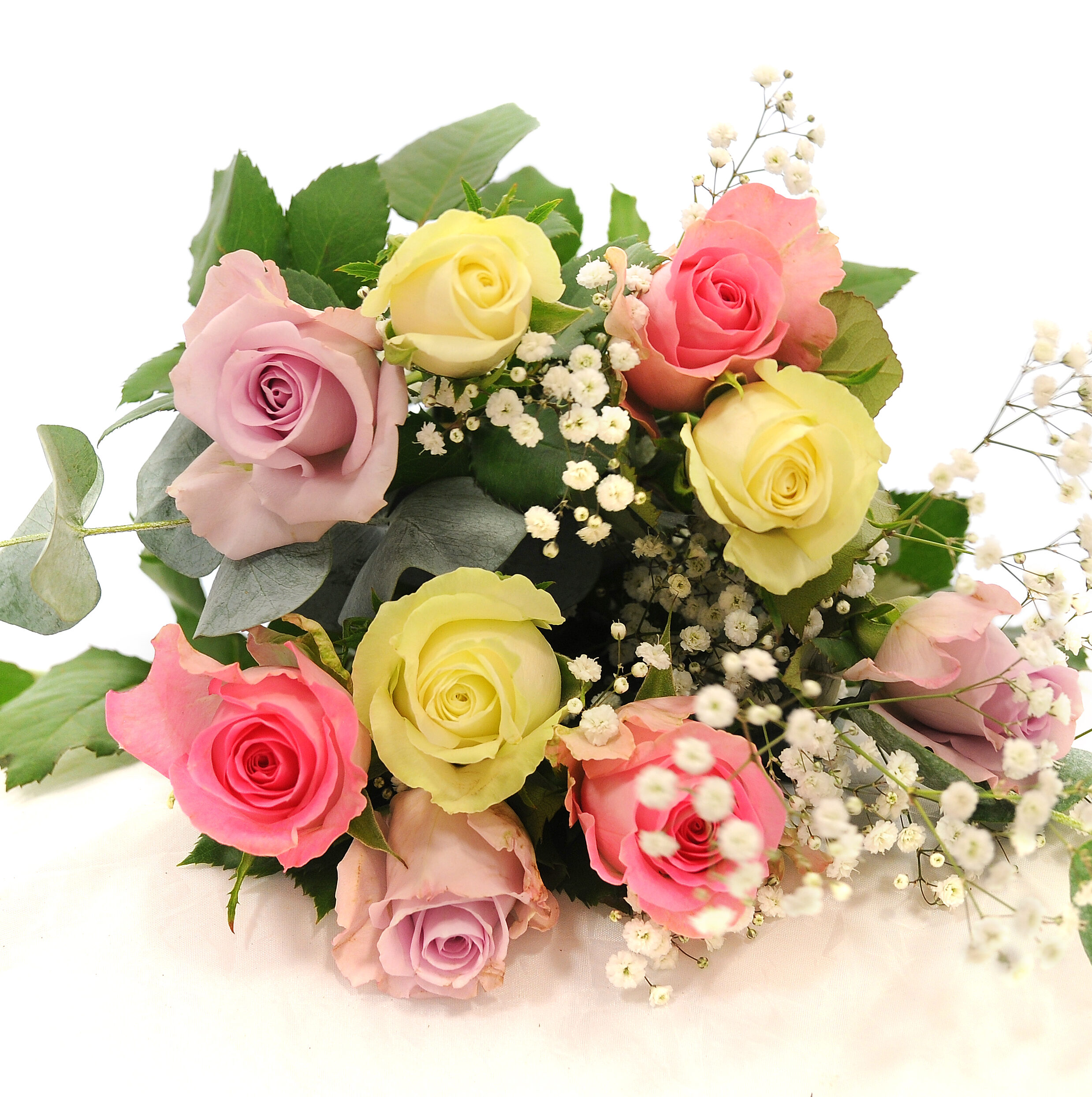 The Flower Hub Rose Gyp Pastel Bouquet