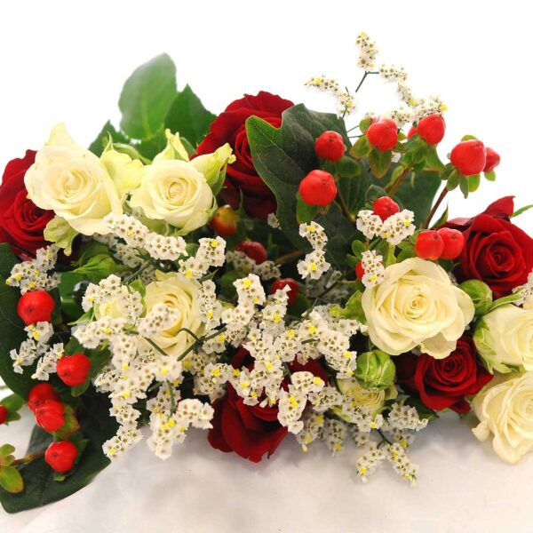 Christmas bouquet with roses