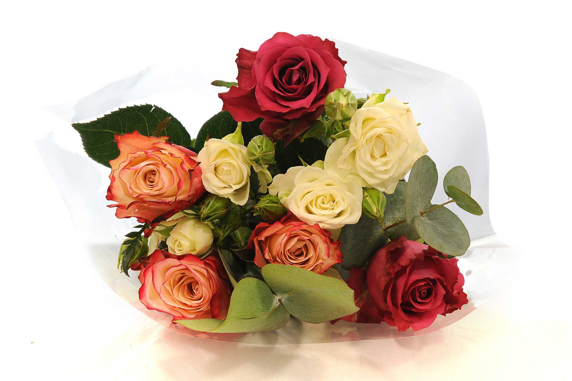 Christmas bouquet with roses